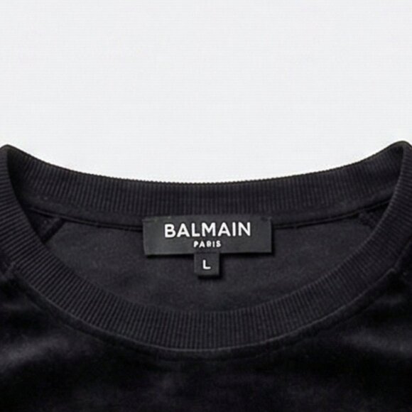 Balmain Paris Black Velvet Pullover - Picture 3 of 3